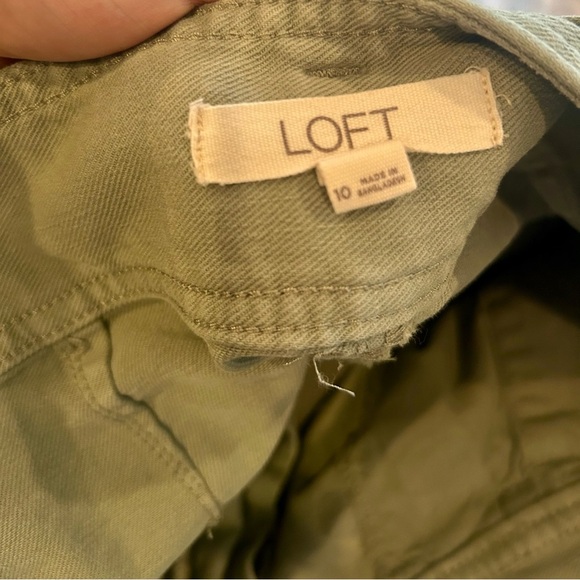 LOFT Women’s Green Belted Straight-Leg Pants Size 10 - Picture 6 of 6